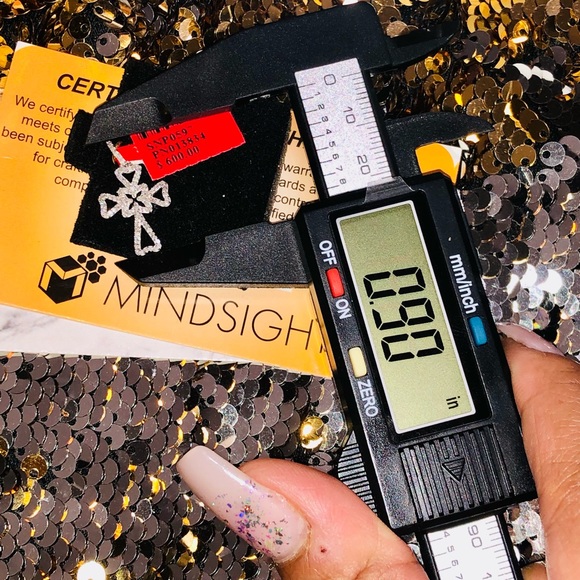 Real diamond cross pendant, not CZ not fake, best gift for women, birthday gift - Picture 5 of 6